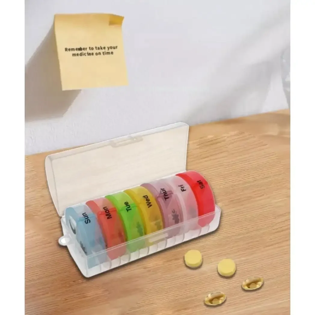Tablets - 1/2 stuks draagbare 7-daagse wekelijkse pillenorganizerdoos,