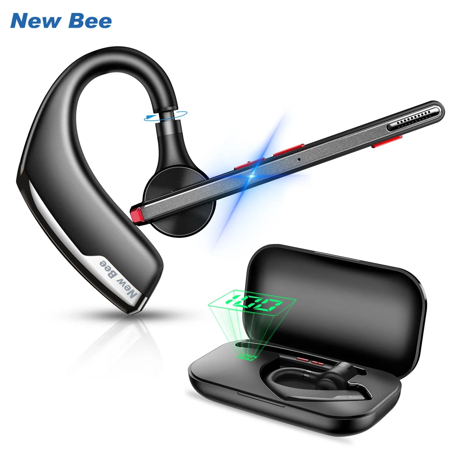 Type C Wired Earphones With Mic - Nieuwe Bee M51 Bluetooth 5.2 Draadloze