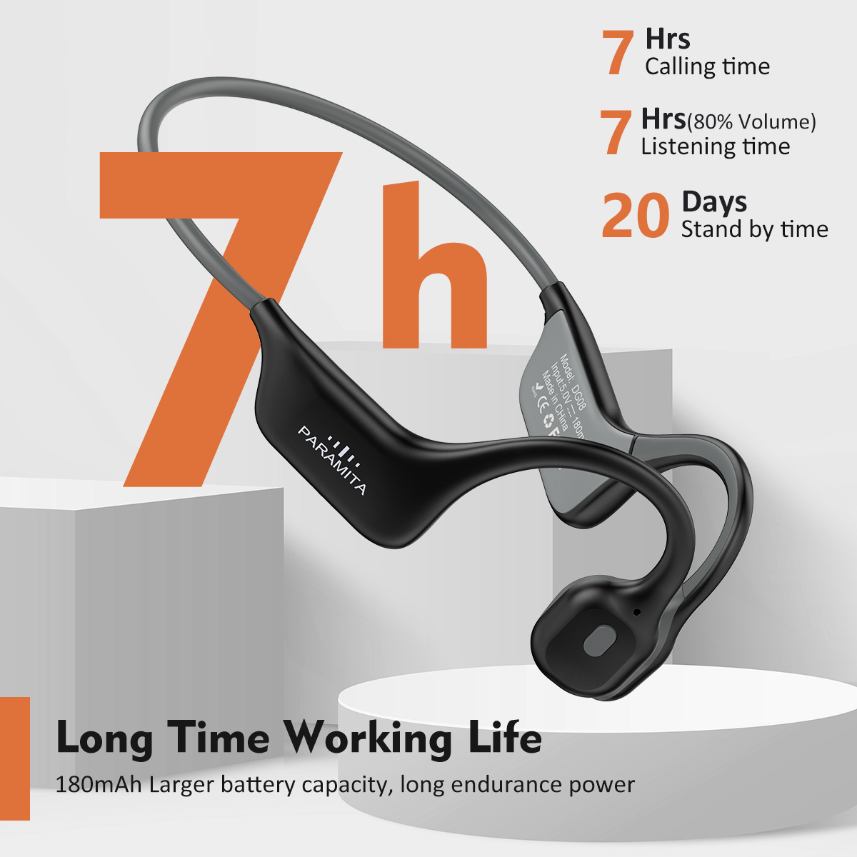 Bone Conduction Running Headphones - 2024 Klassieke DG08 Beengeleidingshoofdtelefoon Draadloze Bluetooth-headset