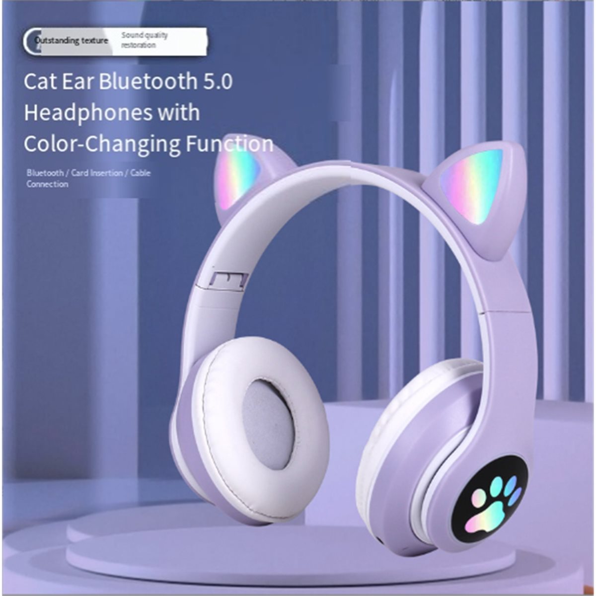 DT90 Nieuwe schattige kattenor - Cat Ear Bluetooth Headset Led recensie en prijs