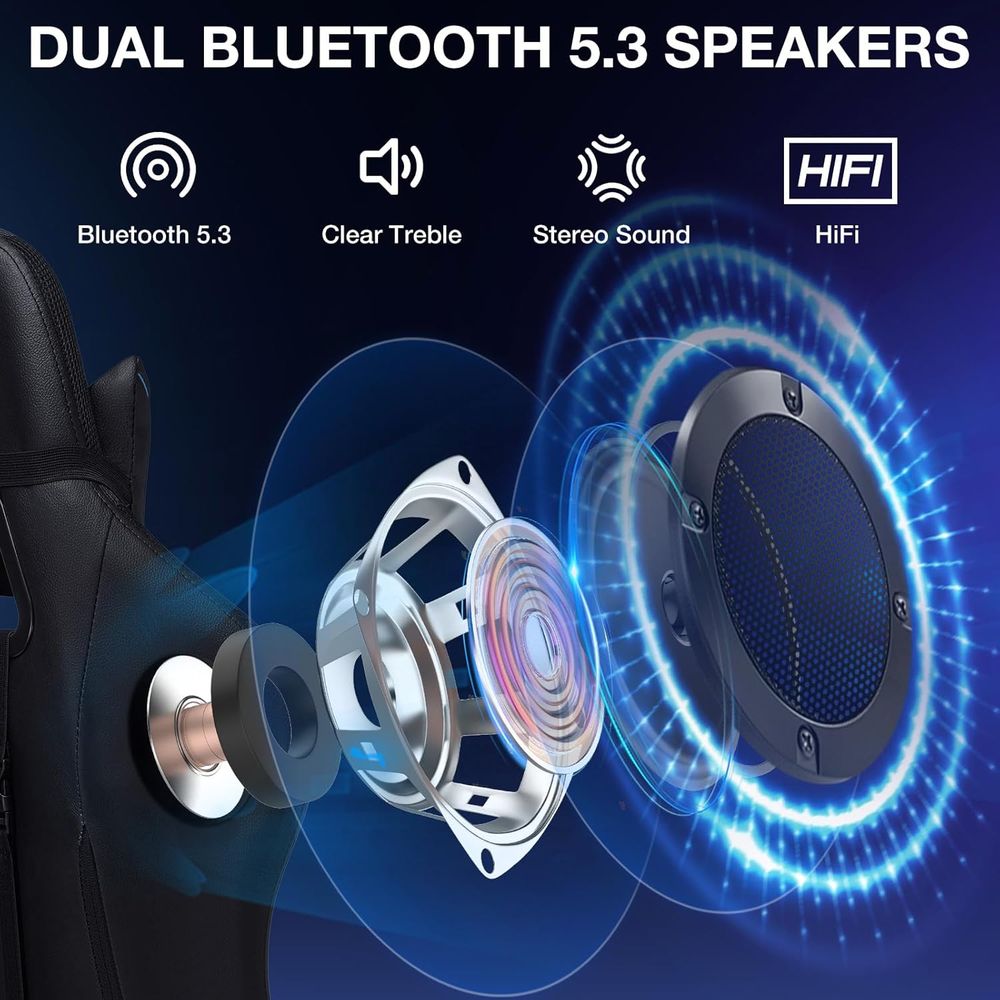 RGB-gamingstoel met Bluetooth- - Speakers recensie en prijs